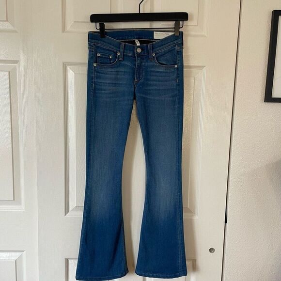 Rag & Bone Elephant Bell Low Rise Flare Leg Jeans Size 24 - Picture 11 of 11